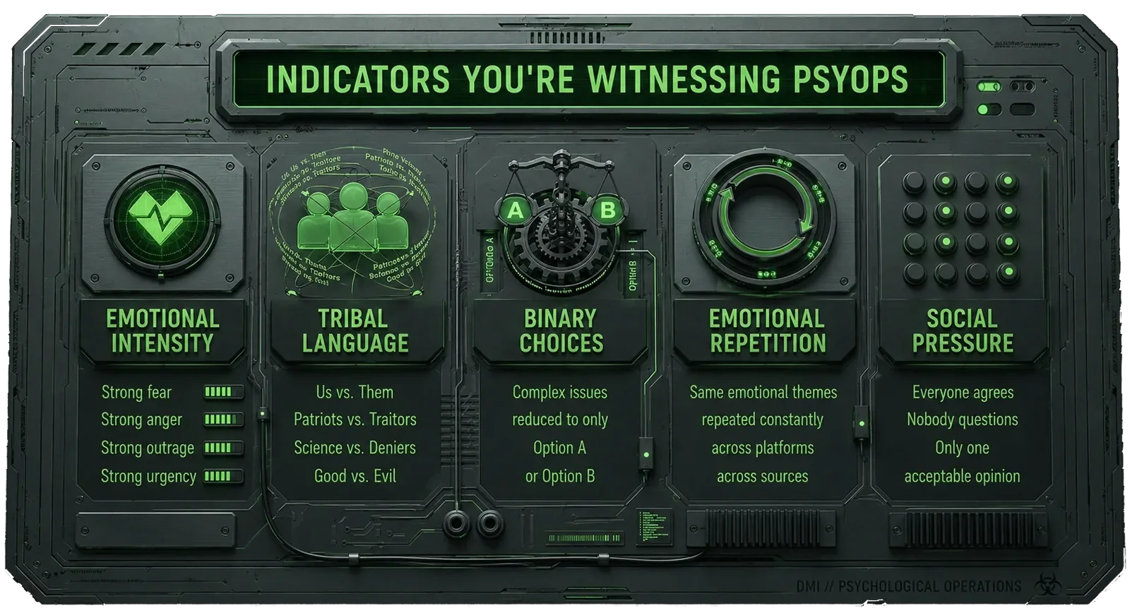 Indicators you are witnessing Psychological Operations