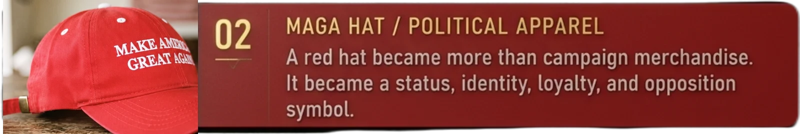 02 MAGA hat and political apparel - a red cap as identity marker
