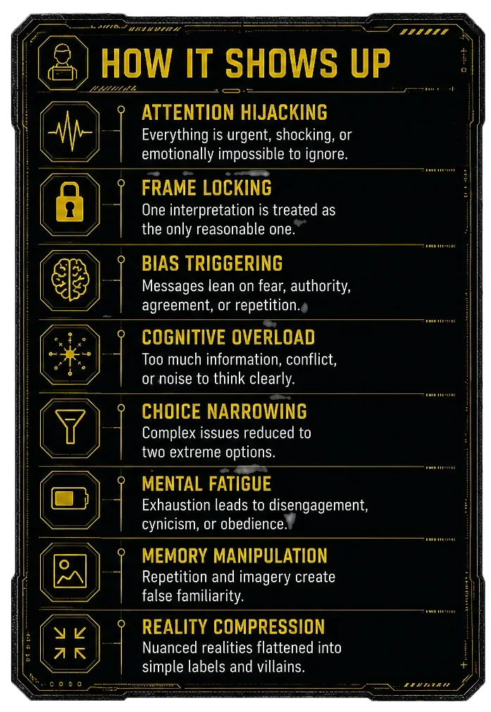 How Cognitive Warfare shows up in practice