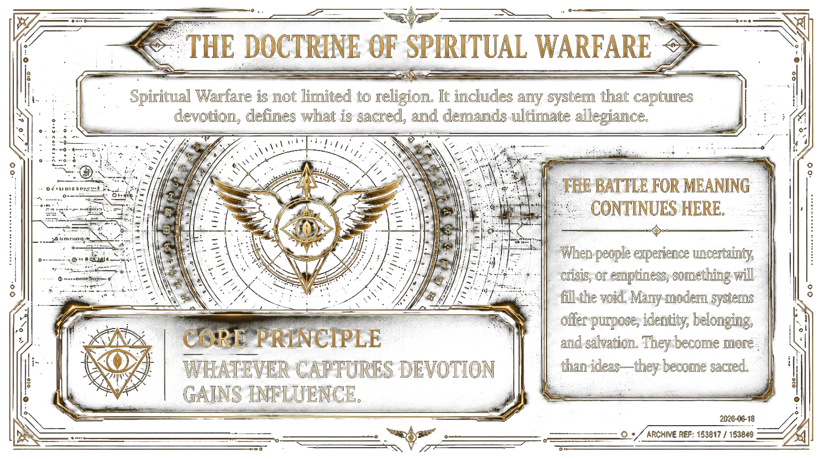 The Doctrine of Spiritual Warfare and its core principle