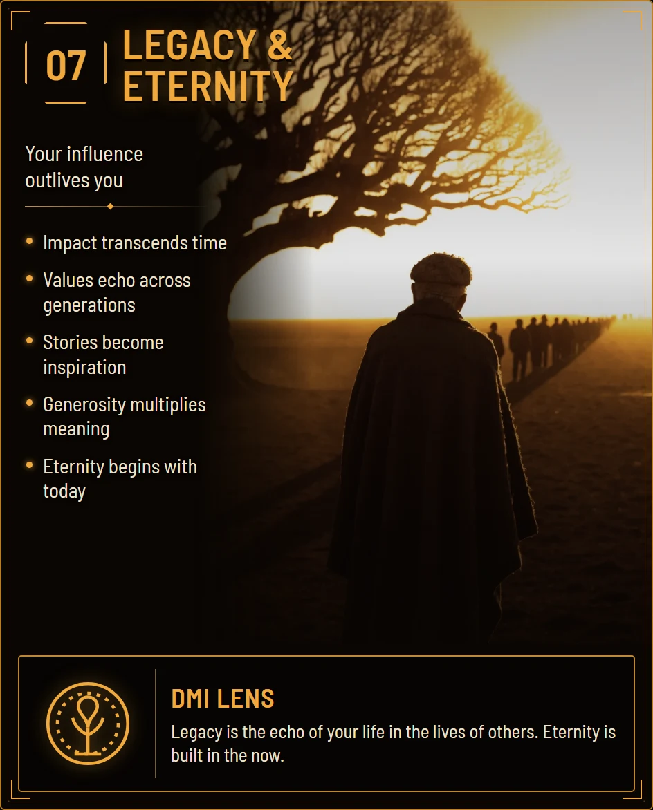 07 Legacy and Eternity — your influence outlives you